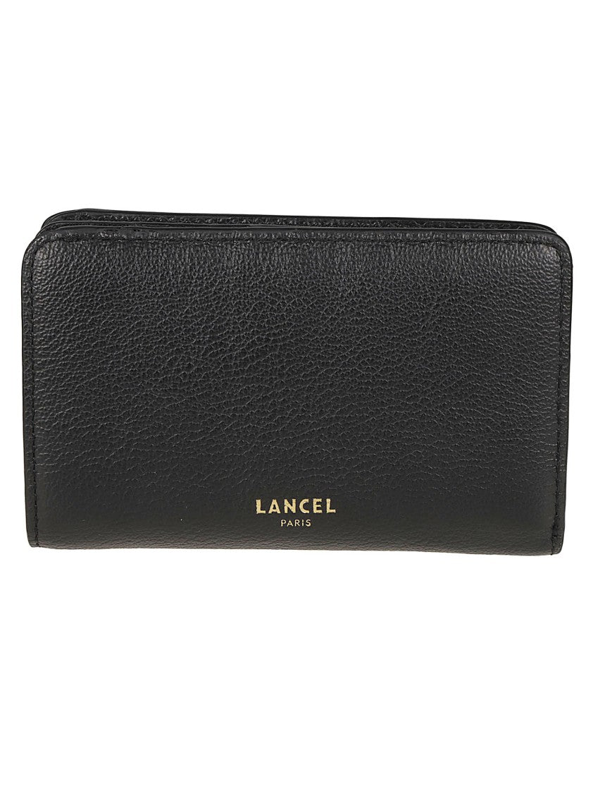 Lancel Black Bcbg Textured Cow Leather Wallet