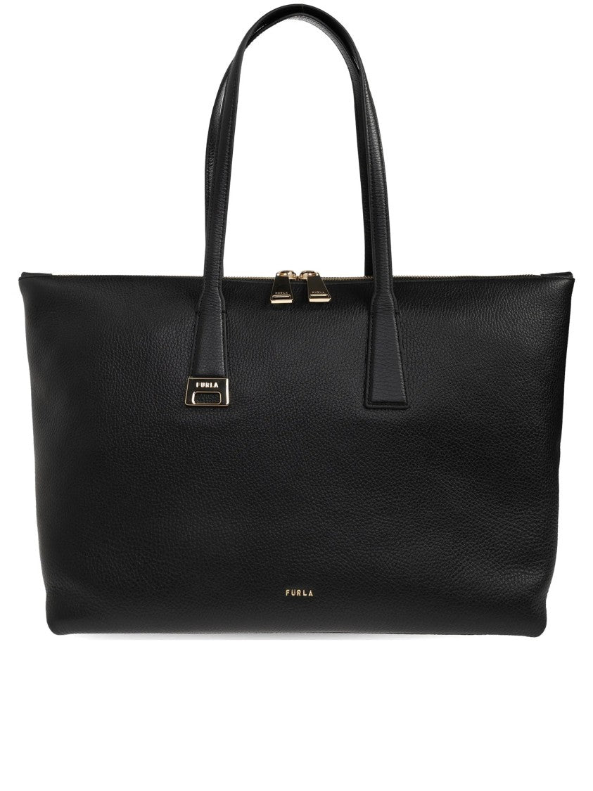 Furla Olivia L Tote Rectangular Textured Leather Tote