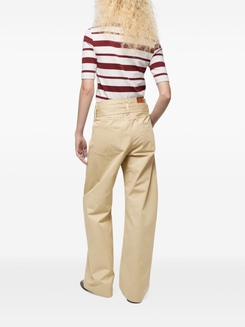 Acne Studios High-Waist Wide-Leg Belted Jeans