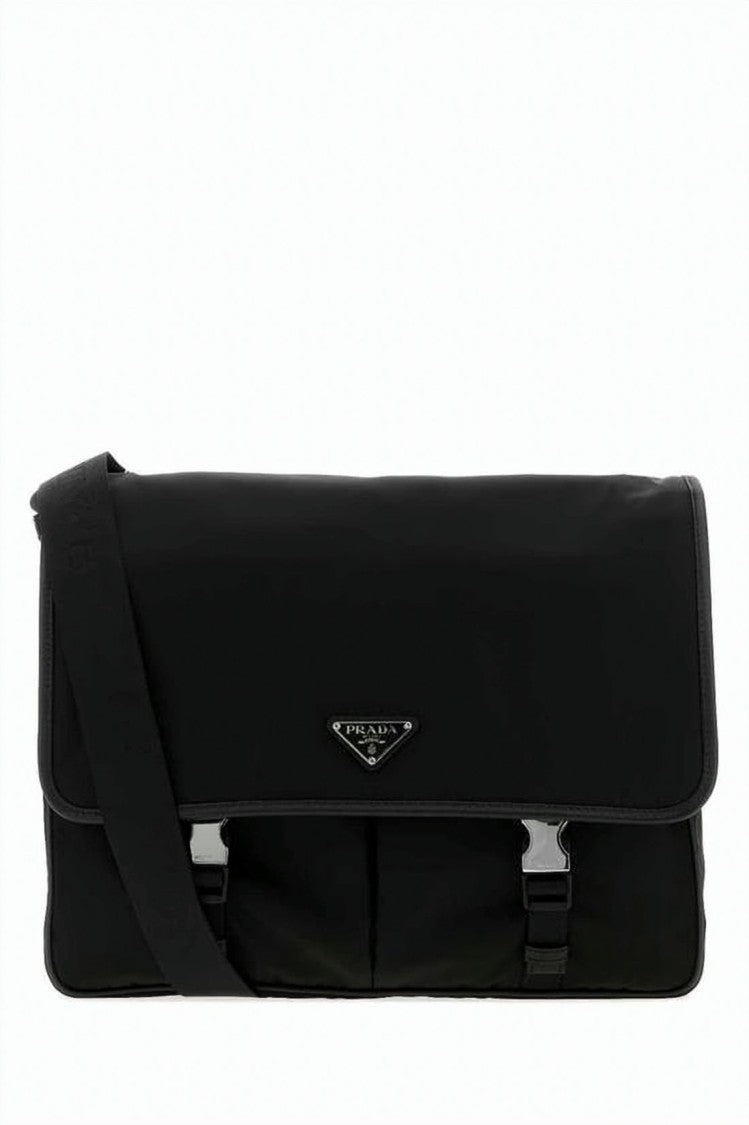 Prada Rectangular Nylon Crossbody Bag With Minimalist Design