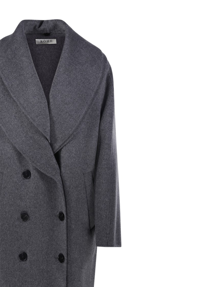 Róhe Signature Double Faced Scarf Coat