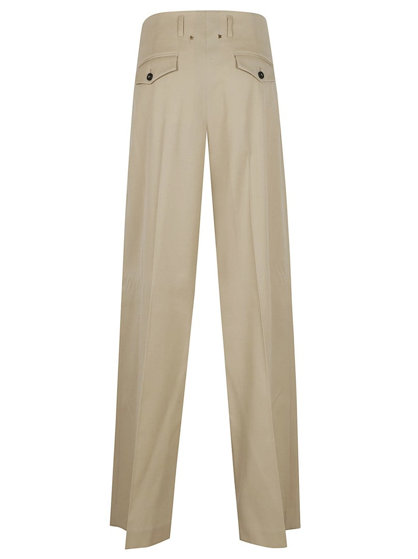 Golden Goose Wide-Leg Trousers With Box-Pleat Detail