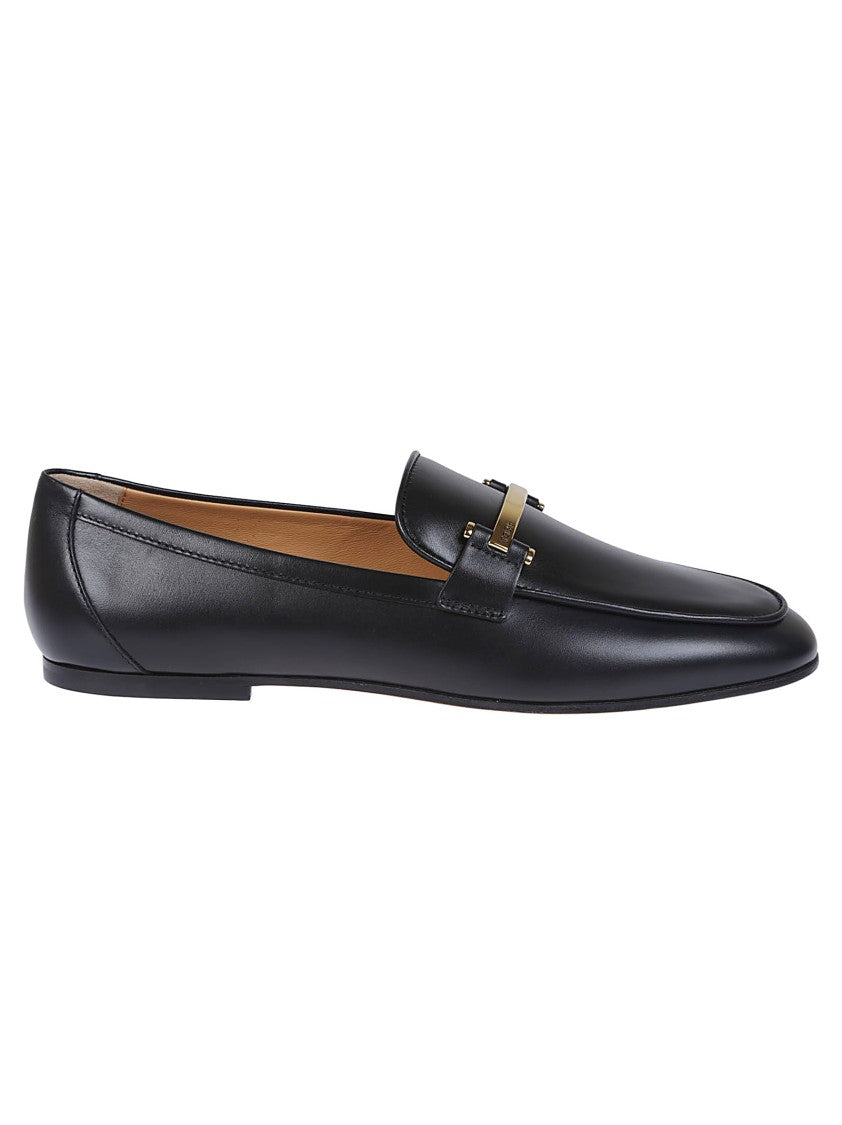 Tod's Leather Loafers With Subtle Gold Accent