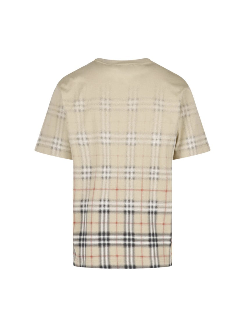 Burberry Beige Classic Silhouette Cotton T-Shirt