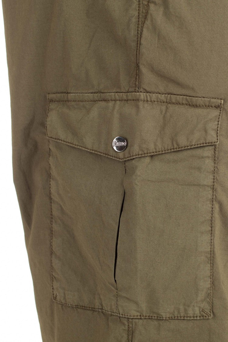 Herno Cotton Poplin Cargo Trousers