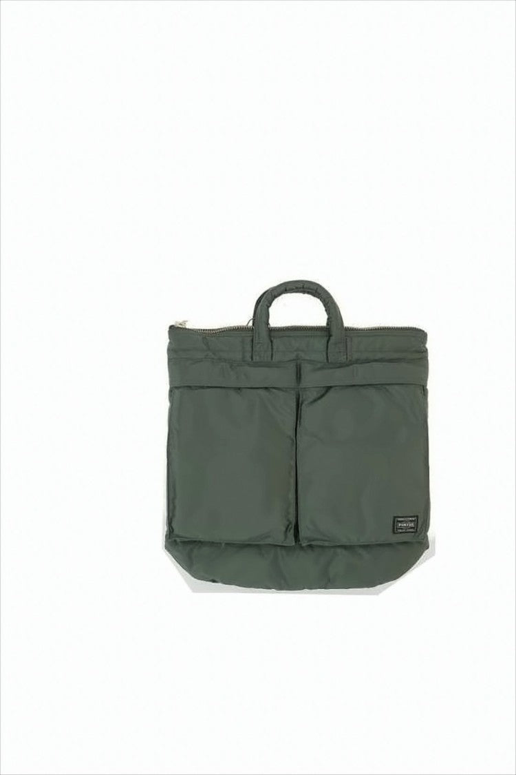 Porter Compact Green Nylon Tote Bag With Detachable Strap