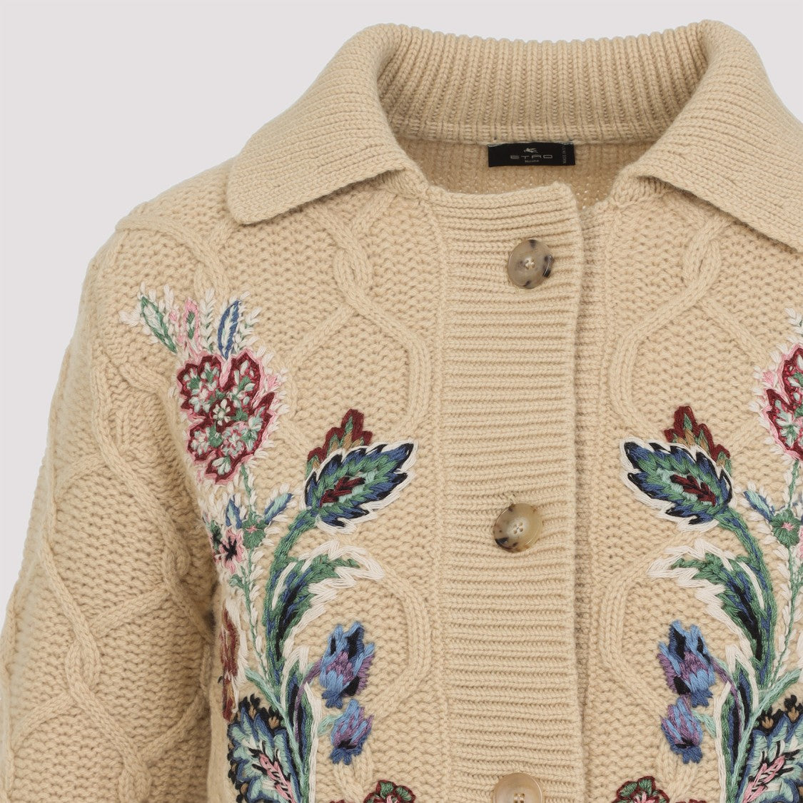 Etro Beige Wool Knitwear Cardigan