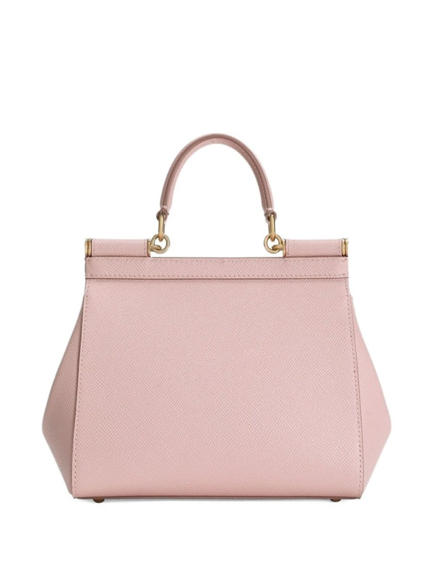 Dolce & Gabbana Structured Trapezoidal Handbag With Flap Closure