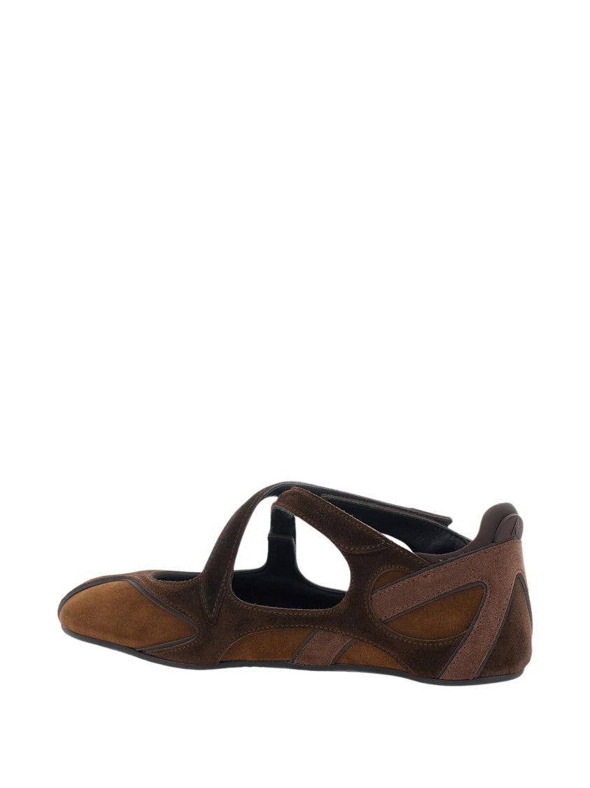 The Attico Floor01 Asymmetrical Cut-Out Pointed Toe Flats