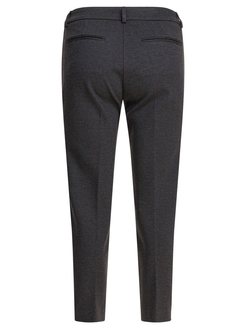 Semper Slim-Fit Viscose Pants With Back Pleats