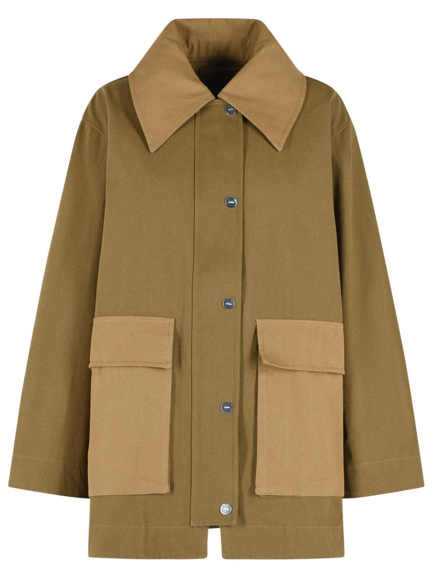 Ganni Green Cotton Jacket