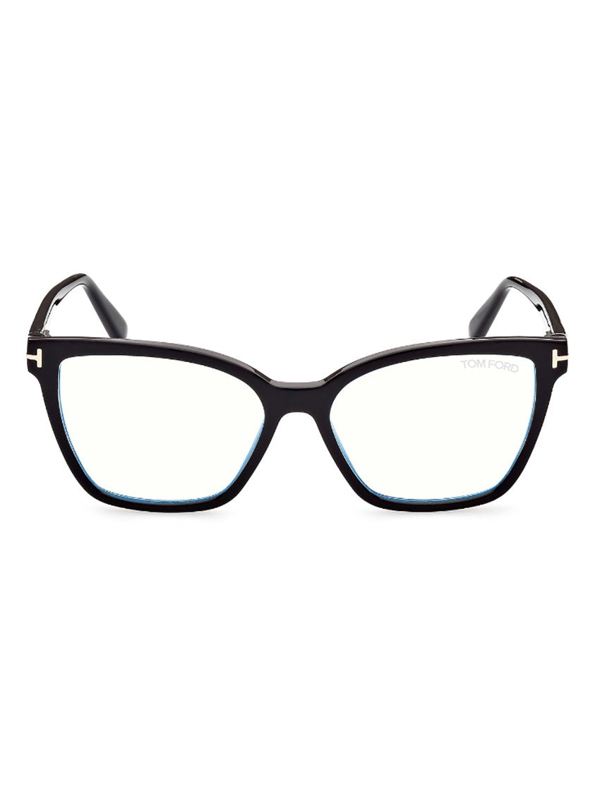 Tom Ford Rectangular Optical Frames With Glossy Black Acetate