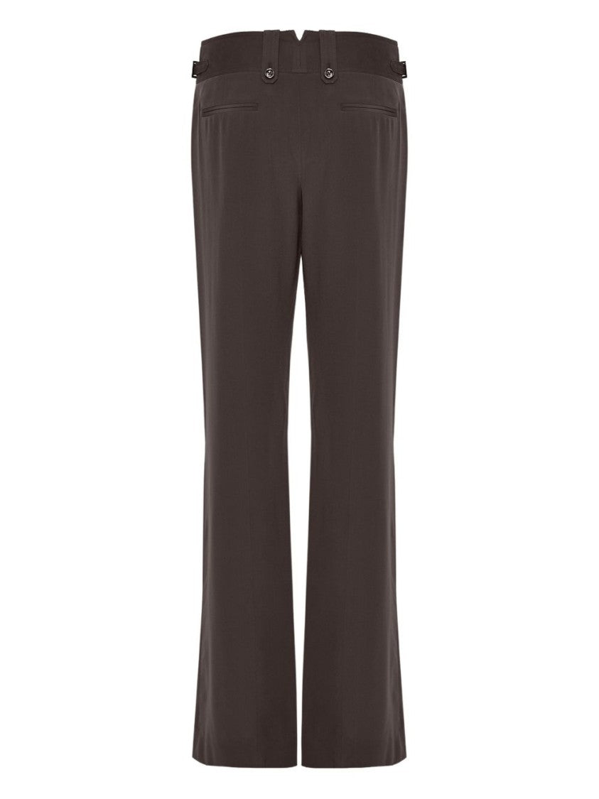 Tom Ford Silk Flared Trousers With High Waistband