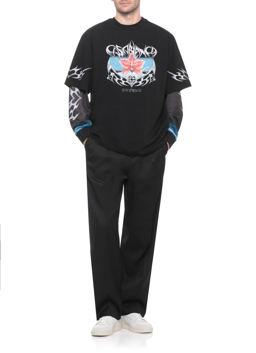 Casablanca Graphic Print Cotton T-Shirt