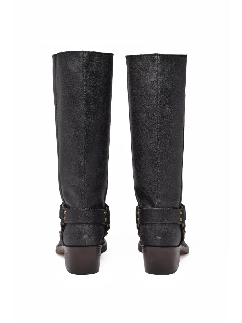 Ame Brown Leather Katharine Boots