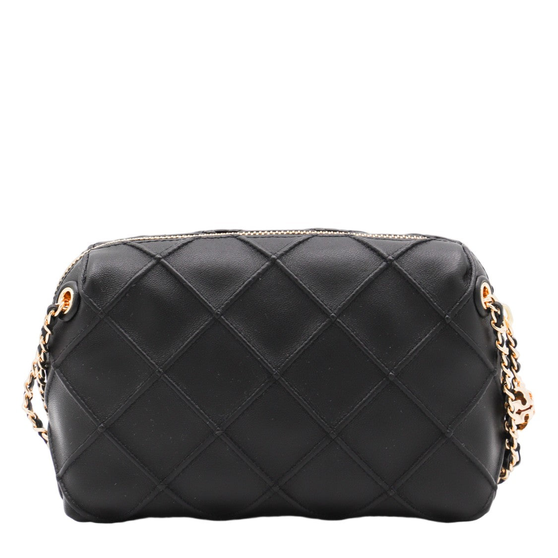 Tory Burch Compact Quilted Bag With Gold-Toned Chain Strap