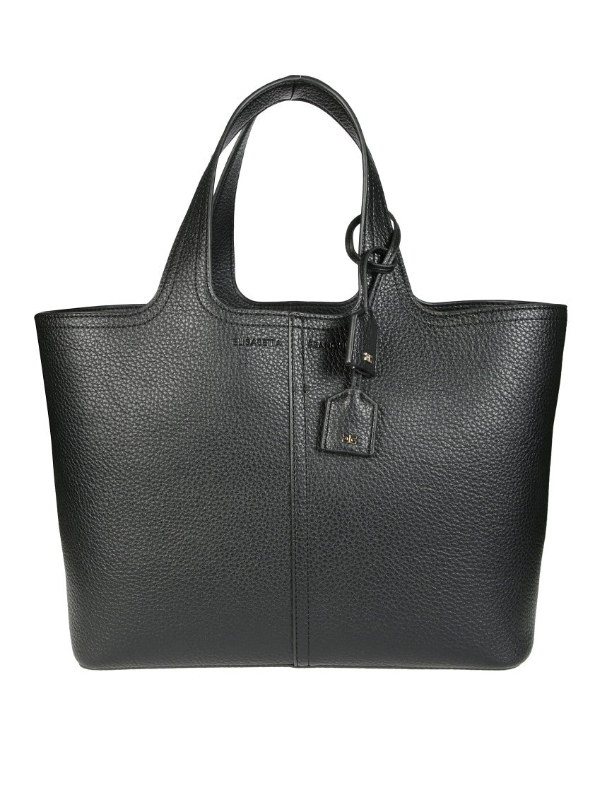 Elisabetta Franchi Textured Black Tote Bag