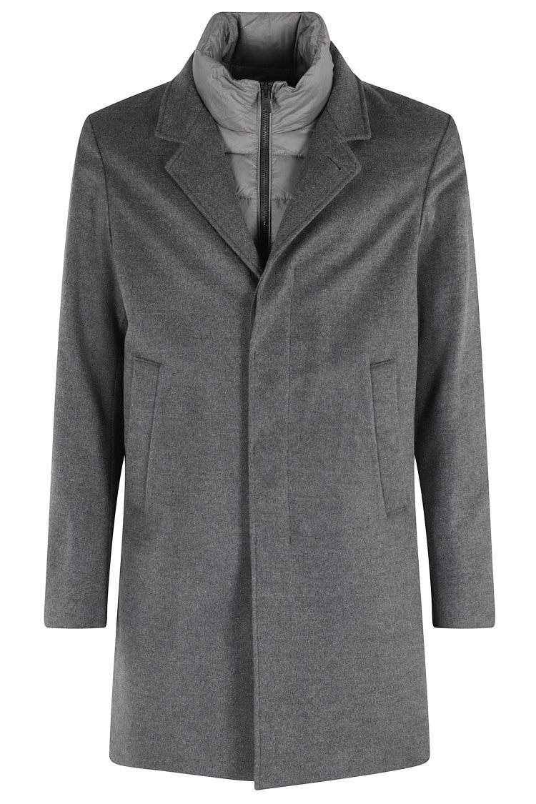 Duno Detachable Padded Bib Grey Wool-Blend Duno Coat