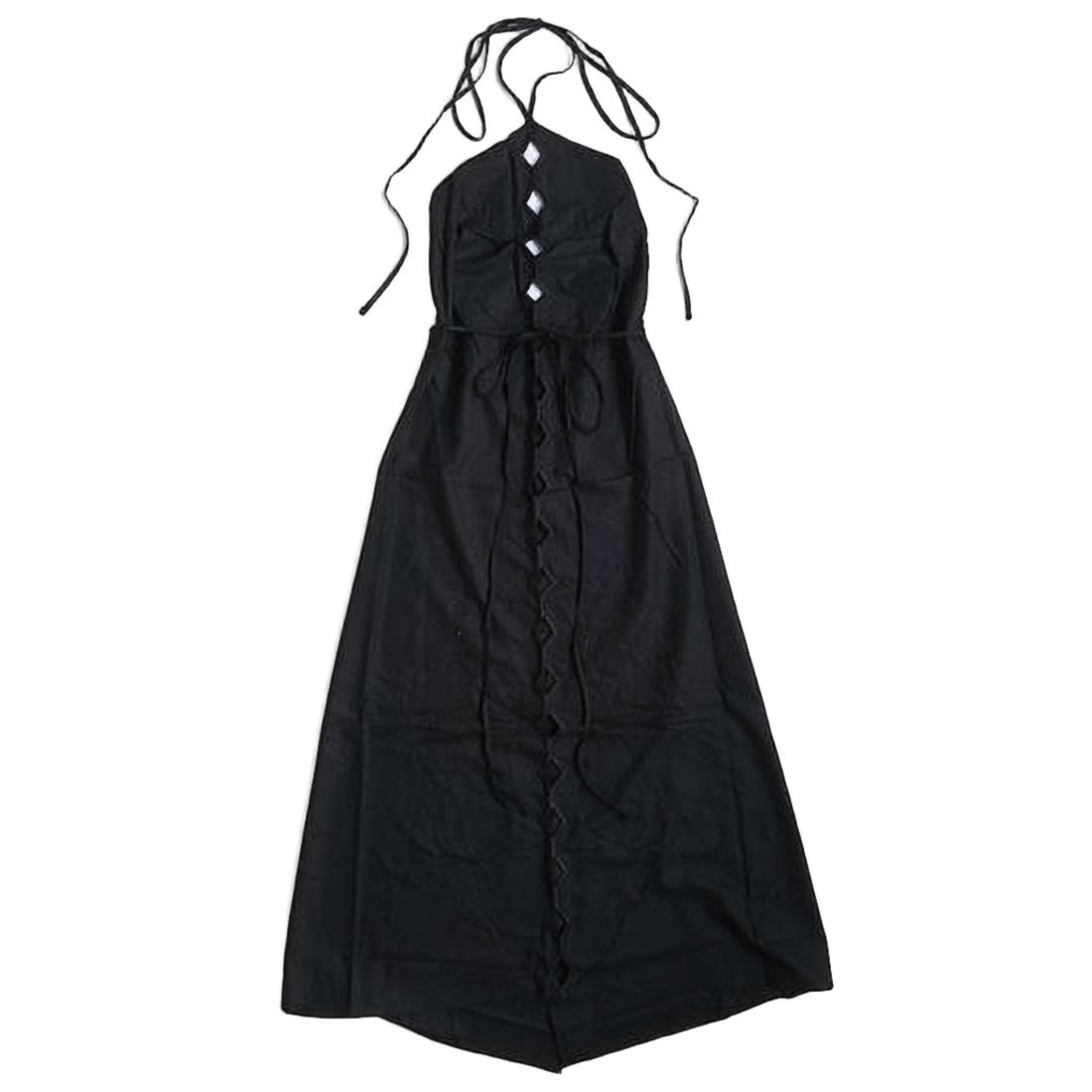 Baserange Silk Midi Dress With Halter Neckline