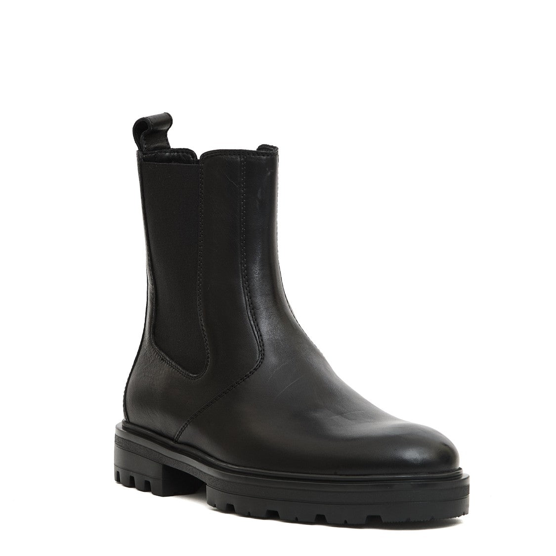 Hogan Black Leather Chelsea Boots