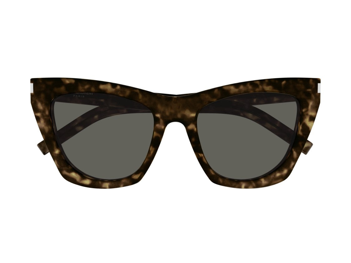 Saint Laurent Sl 214 Kate Oversized Cat-Eye Tortoiseshell Sunglasses