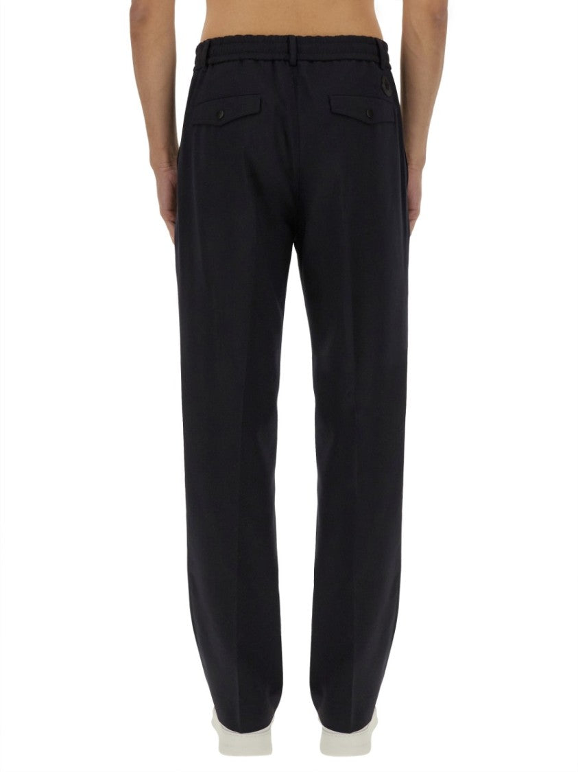 Moncler Classic Tailored Straight Leg Pants With Smooth Finish