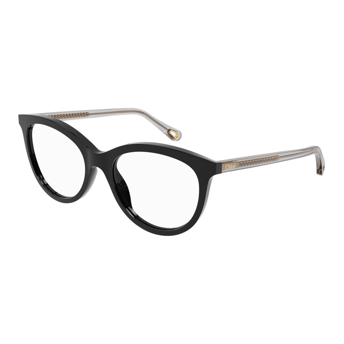 Chloé Ch0117o Rounded Black Bio Acetate Eyeglasses