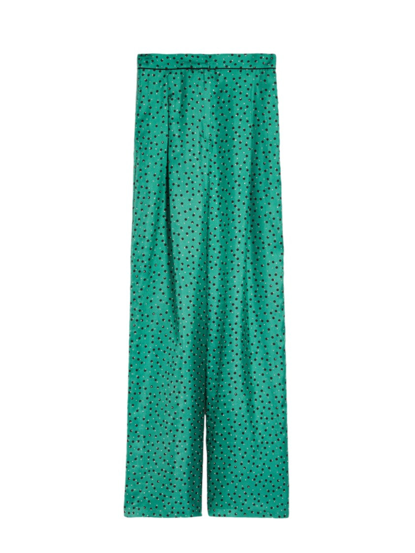 Max Mara Wide-Leg Green Pants
