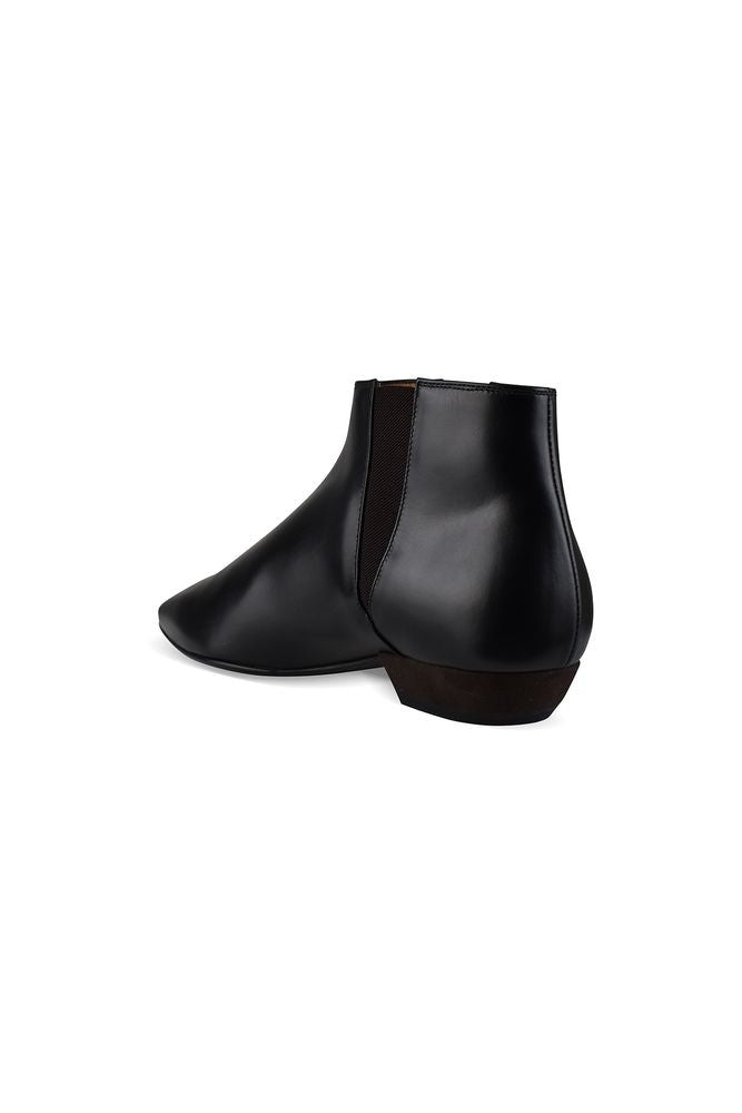 Loro Piana Black Smooth Leather Sumire Boots