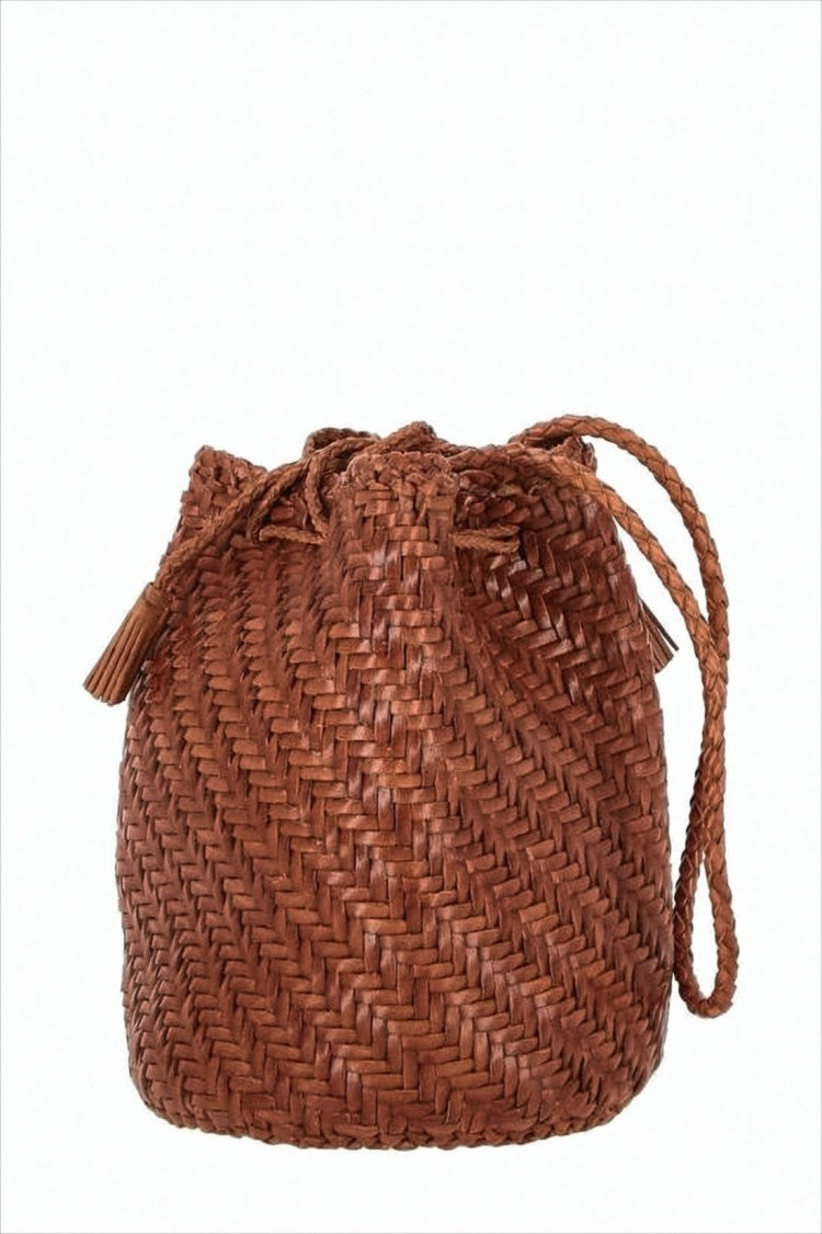 Dragon Diffusion Woven Buffalo Leather Shoulder Bag