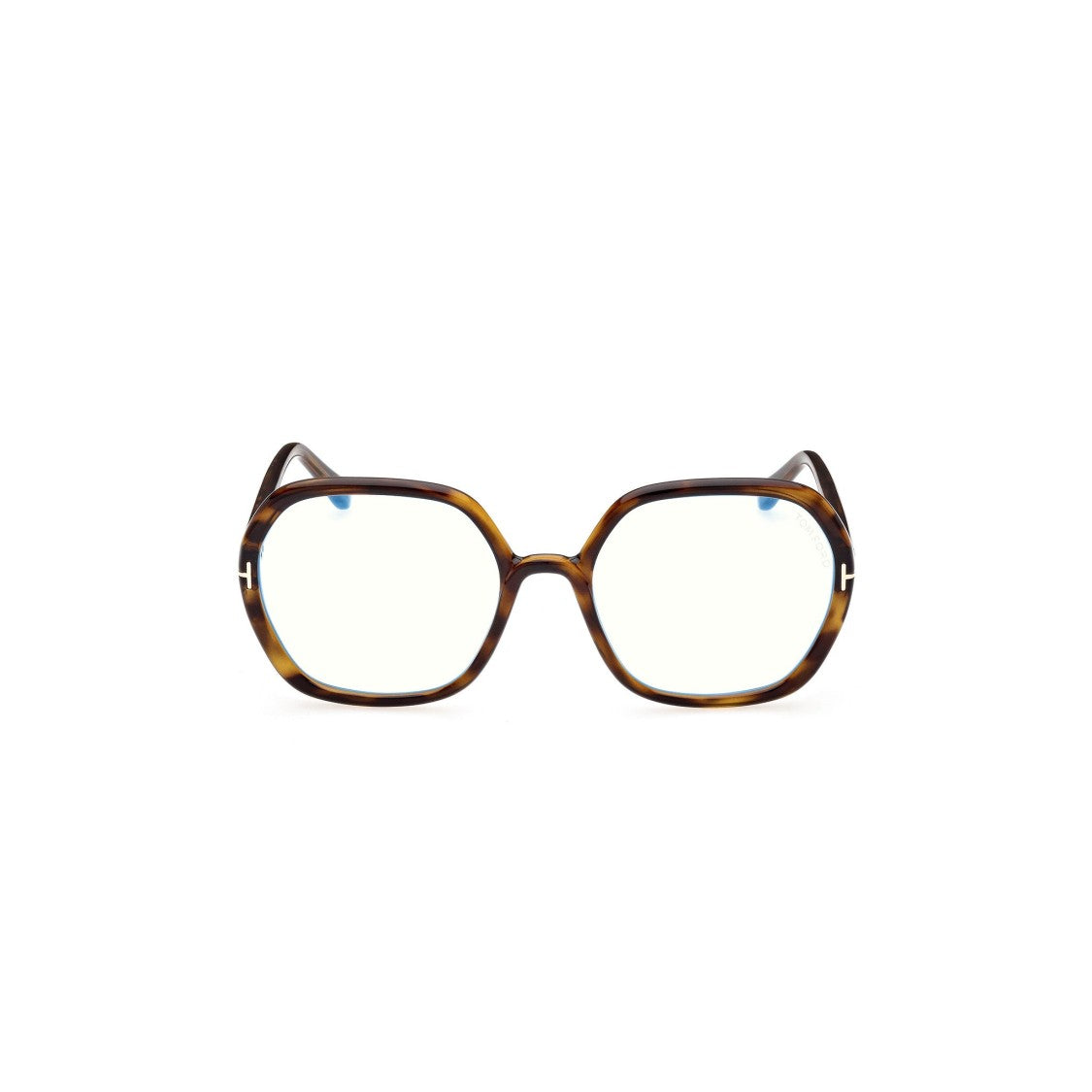Tom Ford Ft5814-B Large Rounded Square Tortoiseshell Frame Eyeglasses