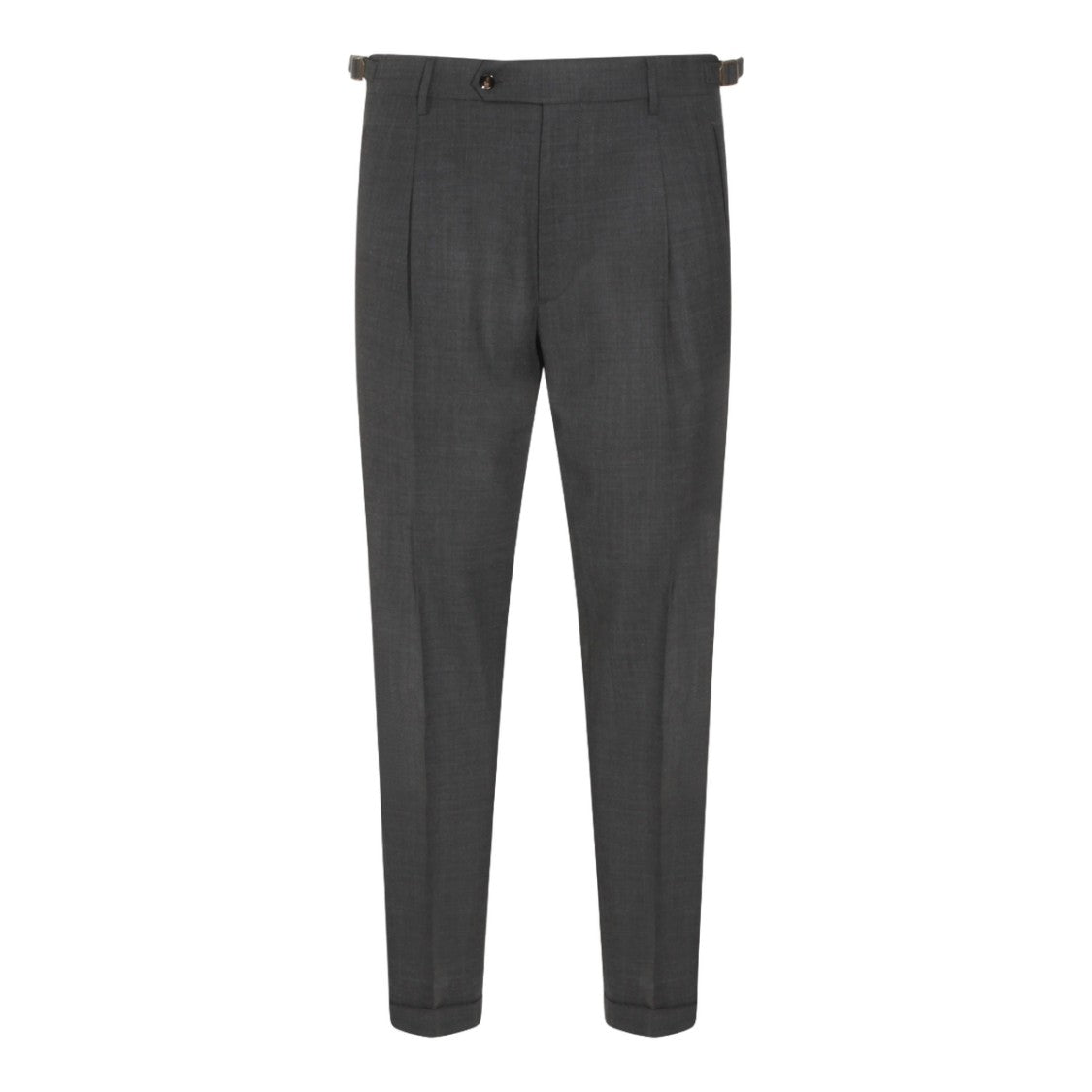 Berwich Tailored Dark Grey Trousers With Flat Front