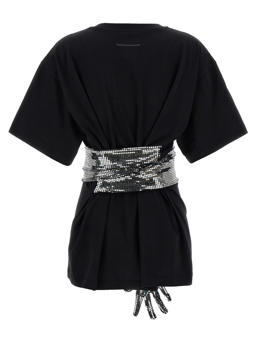 Mm6 By Maison Margiela Sequin Gloves T-Shirt