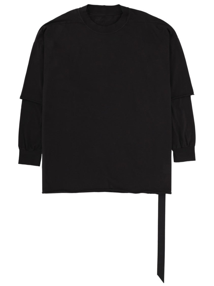 Drkshdw By Rick Owens Neutrals Tommy Hustler Layered Oversized Cotton T-Shirt