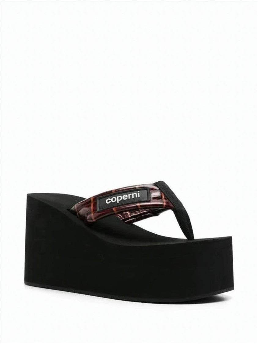 Coperni Platform Mule Sandals With Tortoiseshell Strap