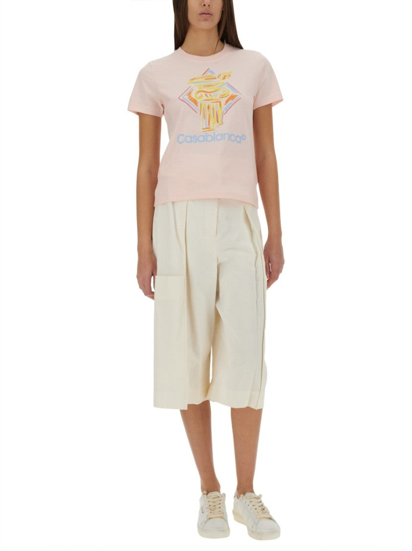 Casablanca Tailored Fit T-Shirt In Soft Organic Cotton