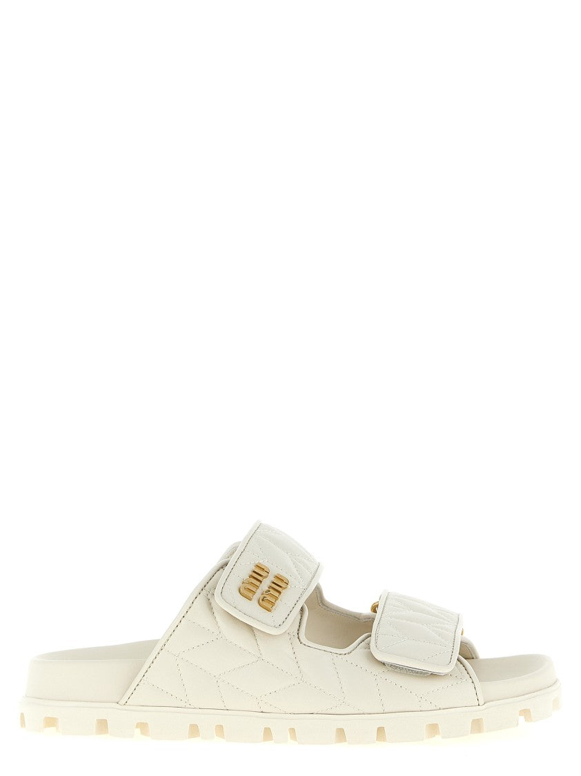 Miu Miu Matelassé Nappa Sandals