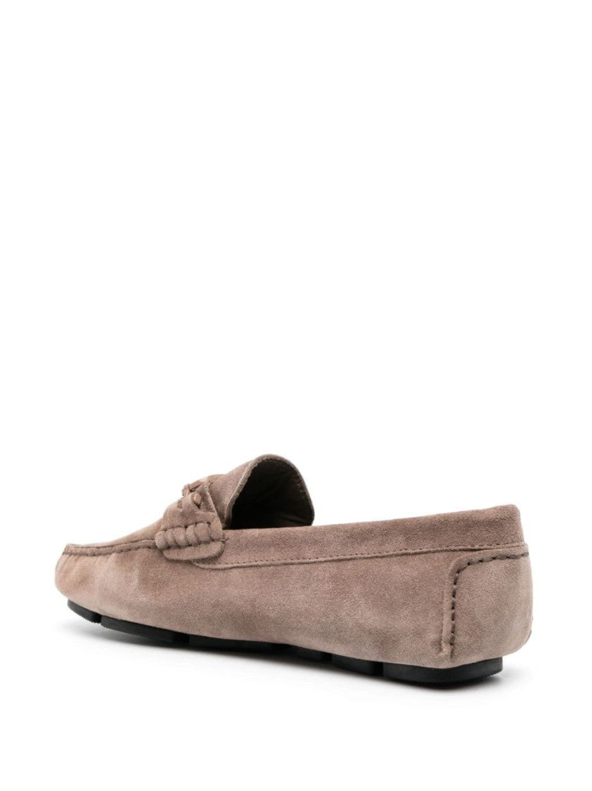 Baldinini Beige Cow Leather Loafers