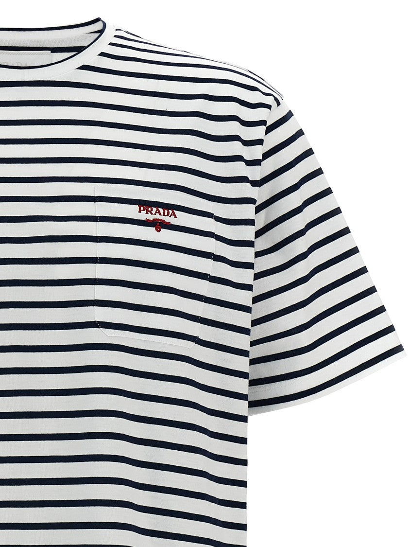 Prada Logo Embroidery T-Shirt