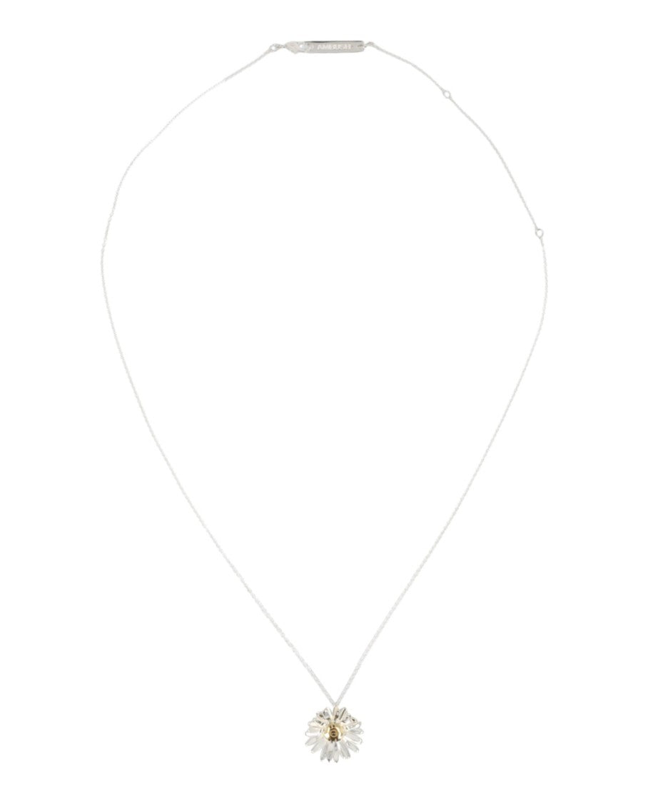 Ambush Dainty Silver-Tone Daisy Charm Necklace With Adjustable Length