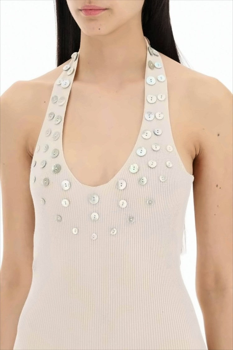 Paloma Wool Ribbed Knit Midi Dress