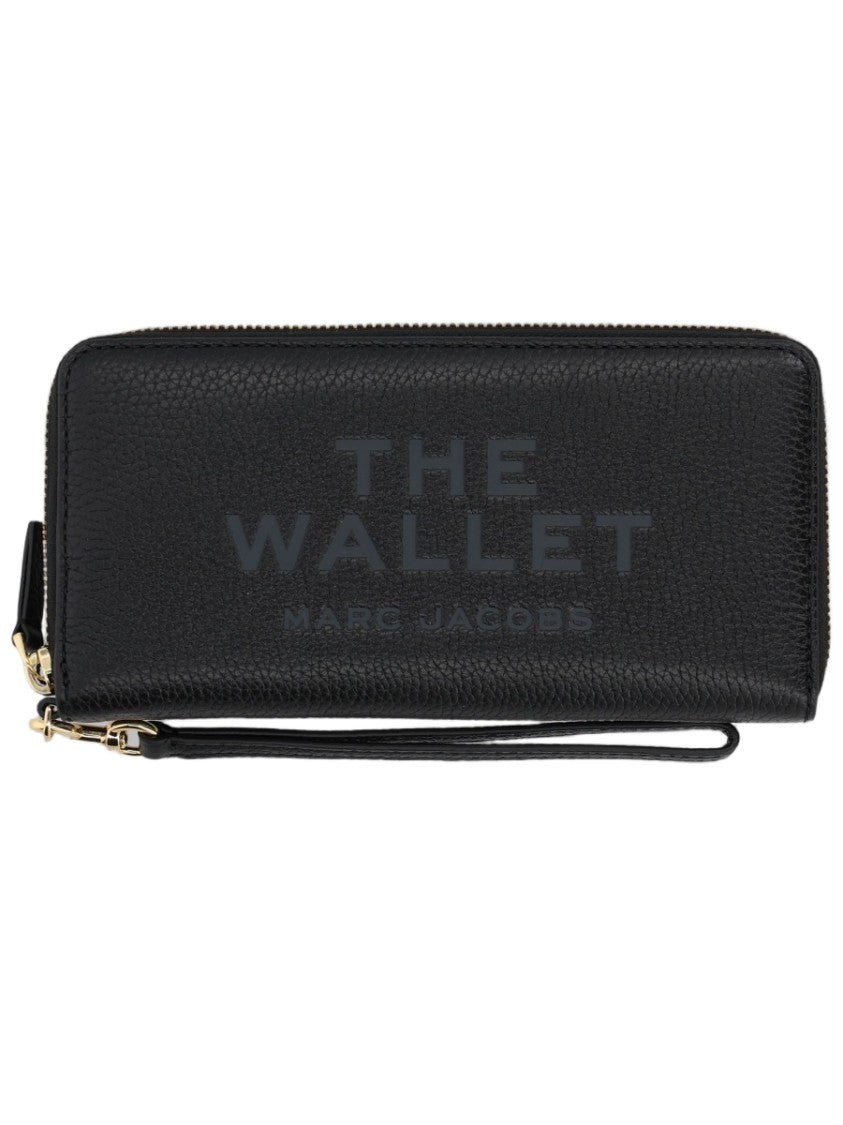 Marc Jacobs Textured Leather Zip-Around Wallet With Refined Hardware