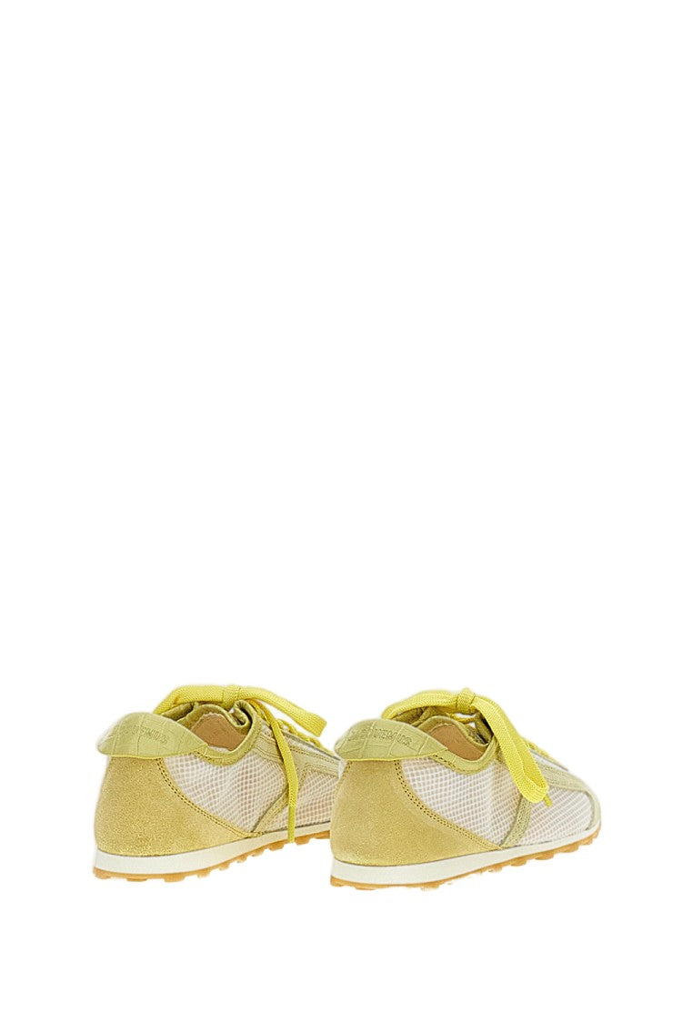 Jacquemus Yellow Les Tennis Mesh Leather Sneakers