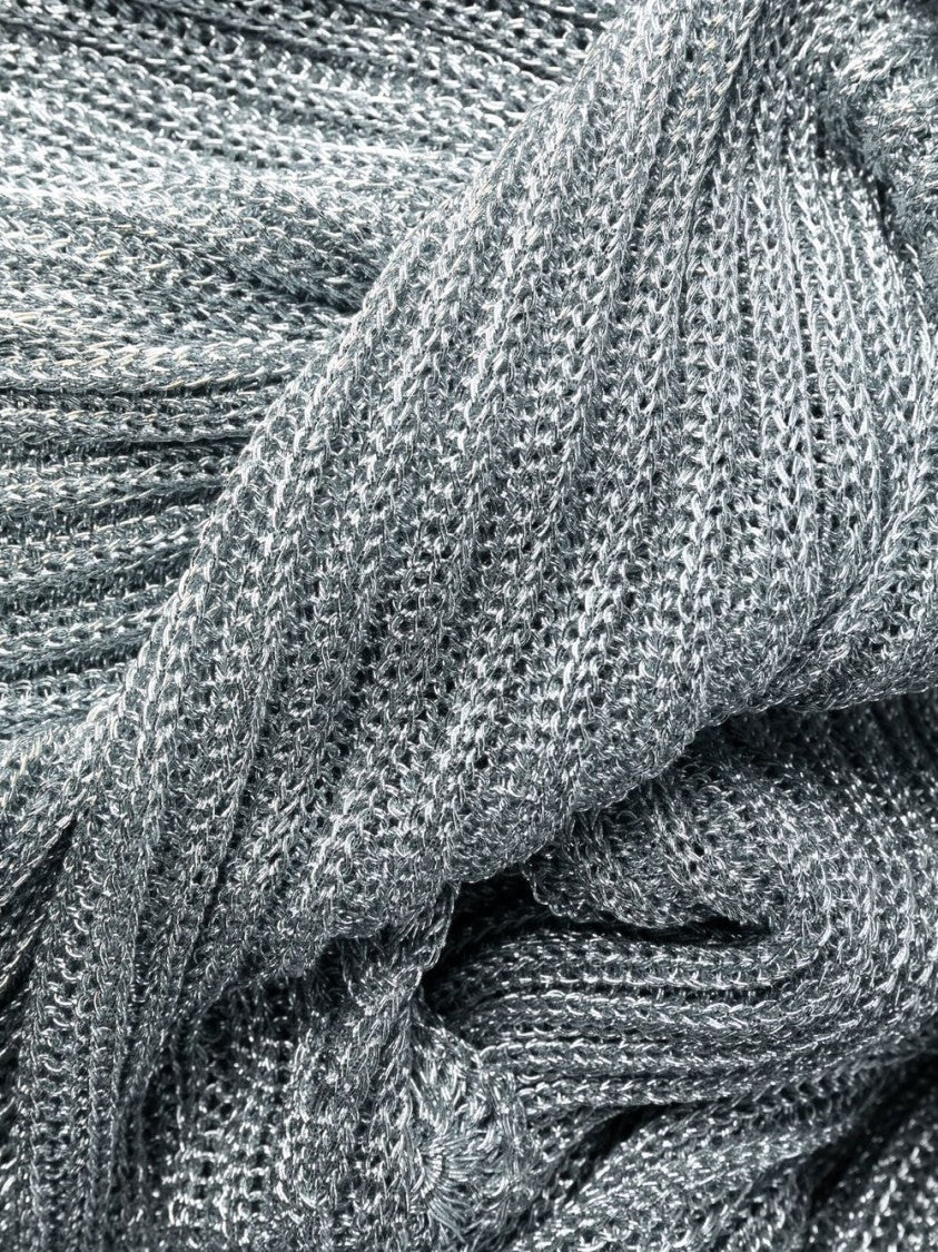 Ganni Metallic Knit Dress