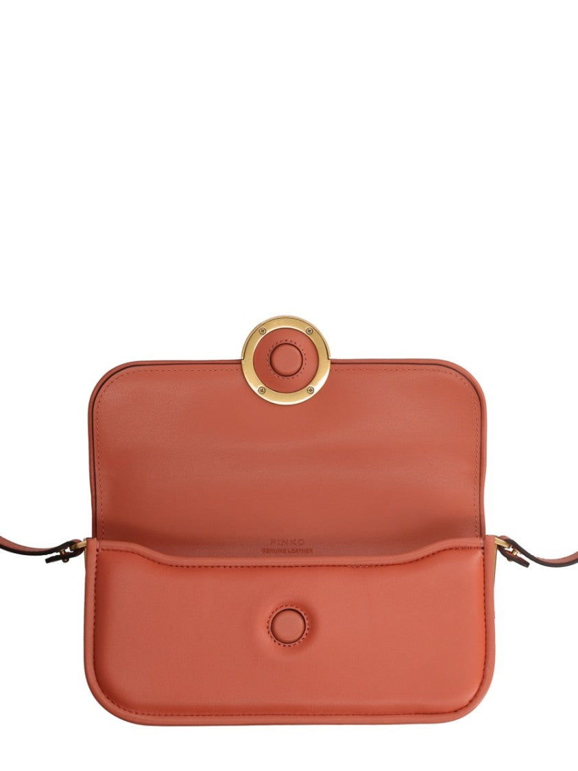 Pinko Love Small Structured Leather Shoulder Bag