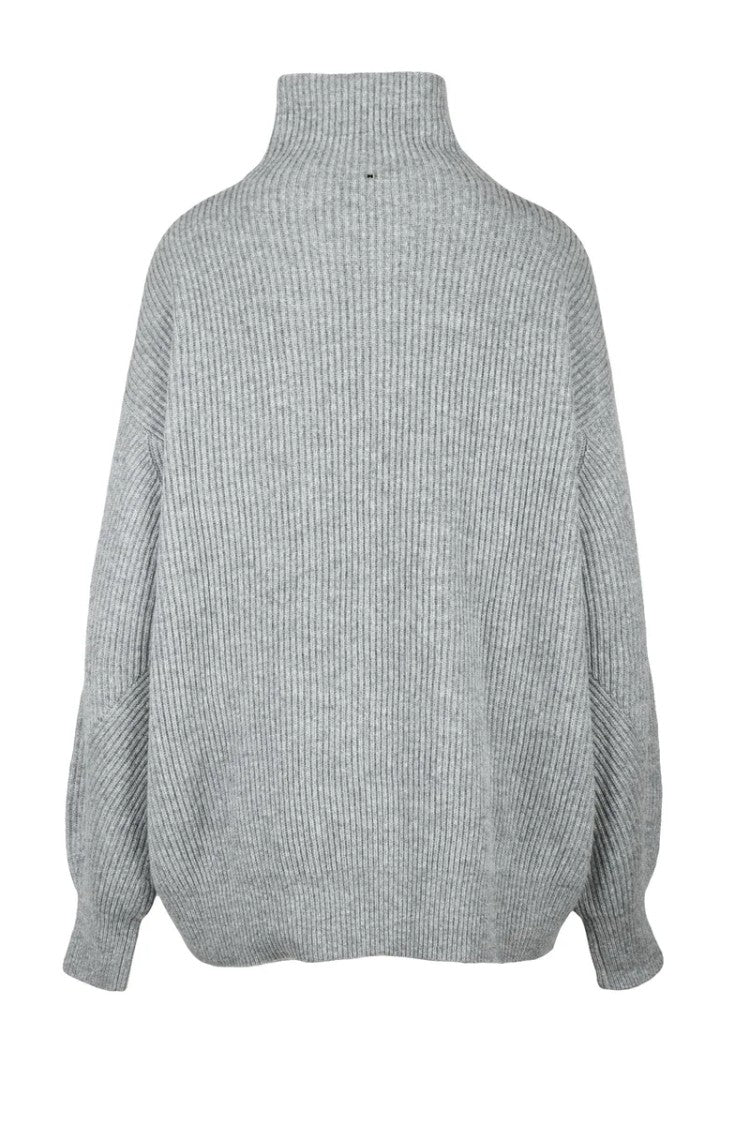 Sportmax Oversized Turtleneck Sweater - Grey