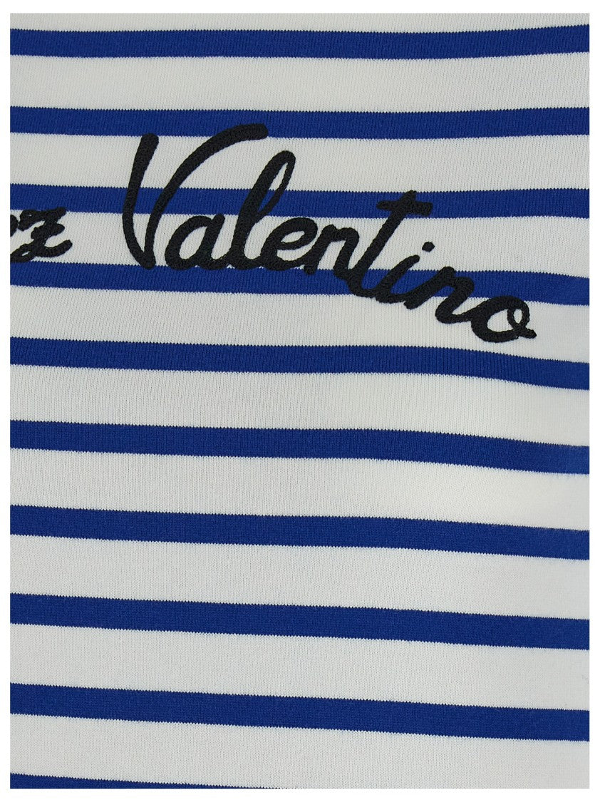 Valentino Garavani Striped Cotton Jersey T-Shirt
