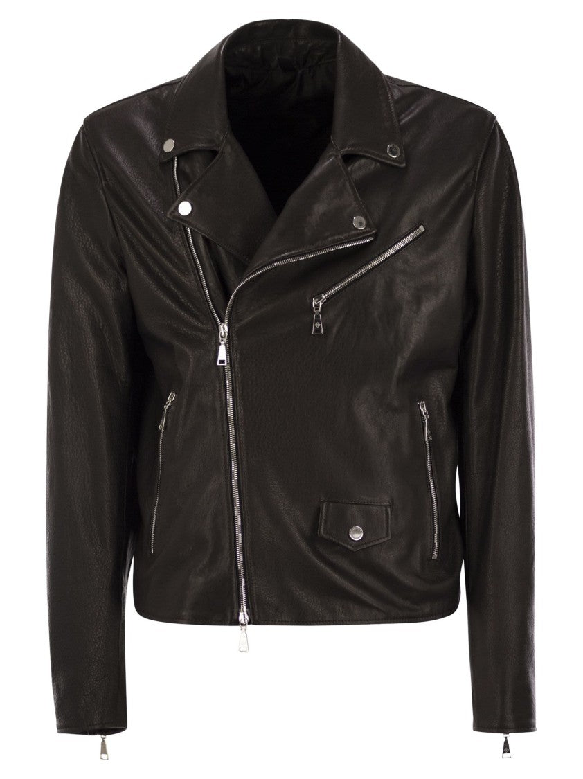 Tagliatore Lambskin Biker Jacket