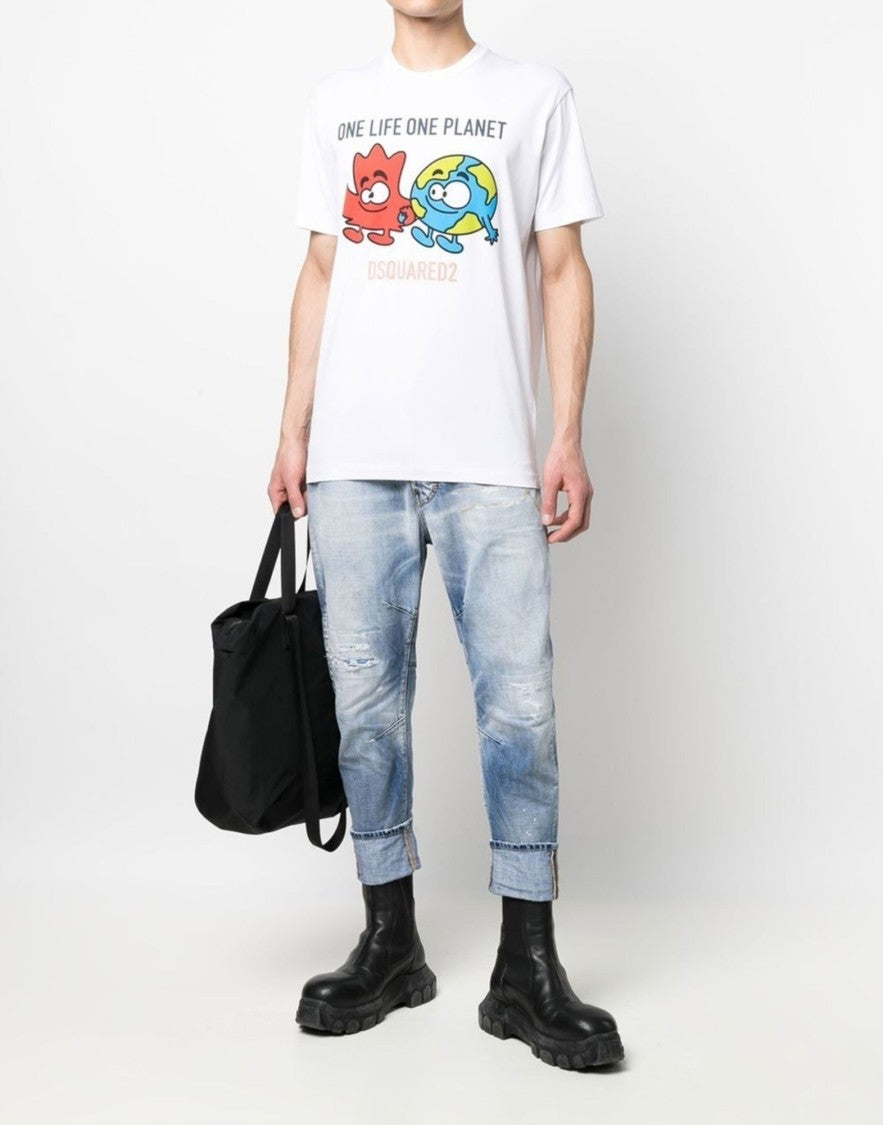 Dsquared2 One Life One Planet Logo T-Shirt