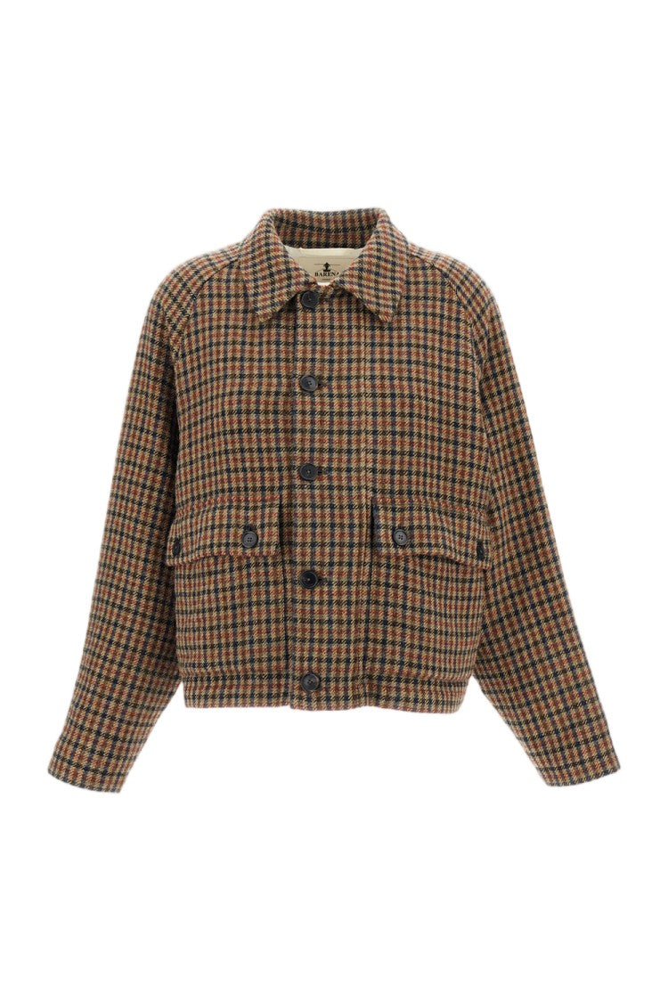 Barena Aria Multicoloured Check Melton Wool-Blend Jacket